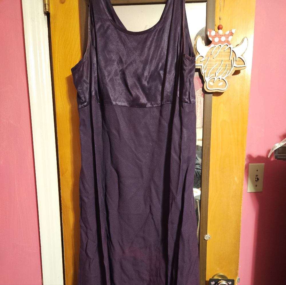 Elegant Purple Sleeveless Dress